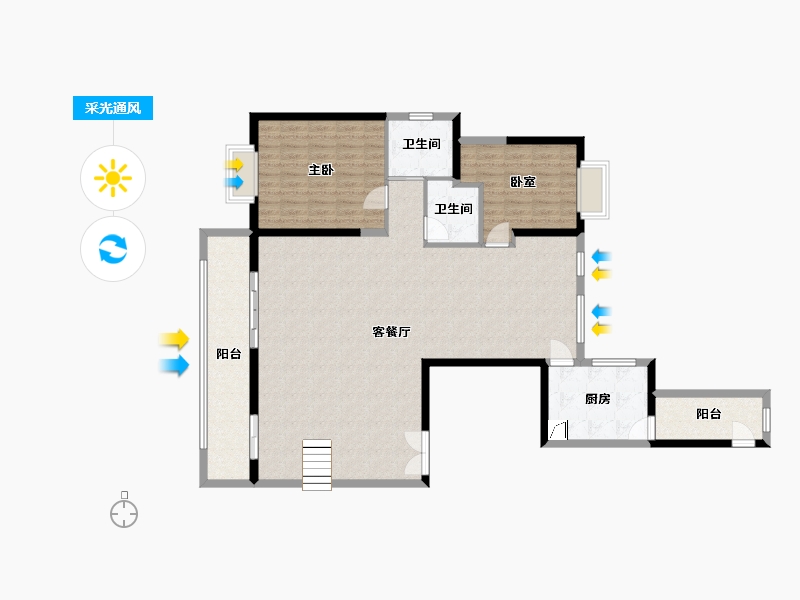 陕西省-安康市-龙湾水境-240.00-户型库-采光通风