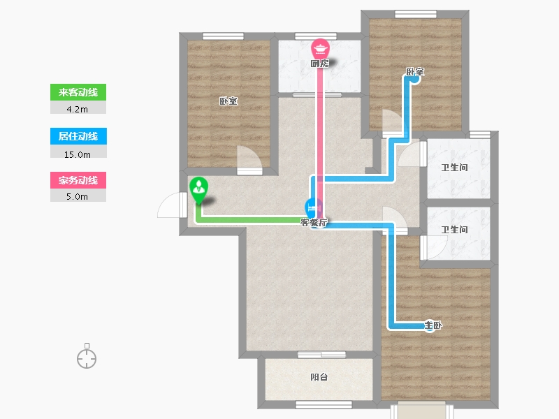 河北省-衡水市-北斗星城雅园二期-95.00-户型库-动静线