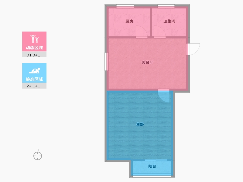 江苏省-苏州市-嘉鹿花园-1号楼-49.00-户型库-动静分区