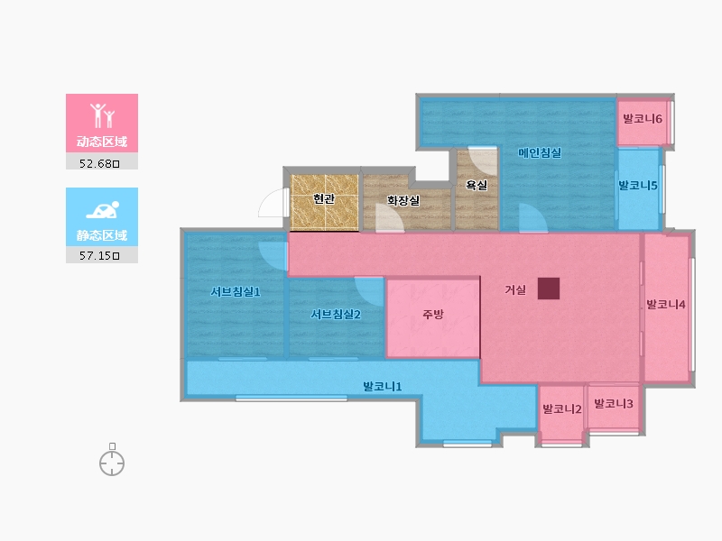 경기도-수원시 영통구-자연앤힐스테이트-111.85-户型库-动静分区