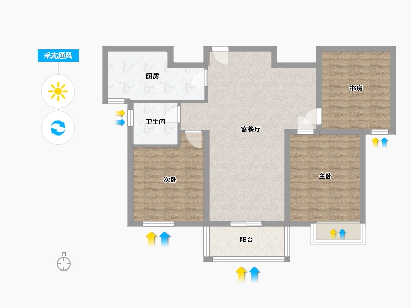 山东省-枣庄市-滕建恒益园-89.00-户型库-采光通风