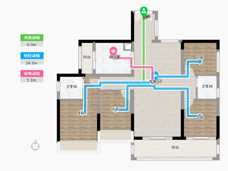 广东省-梅州市-御景中央学府-110.00-户型库-动静线