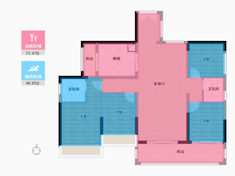 广东省-梅州市-御景中央学府-110.00-户型库-动静分区