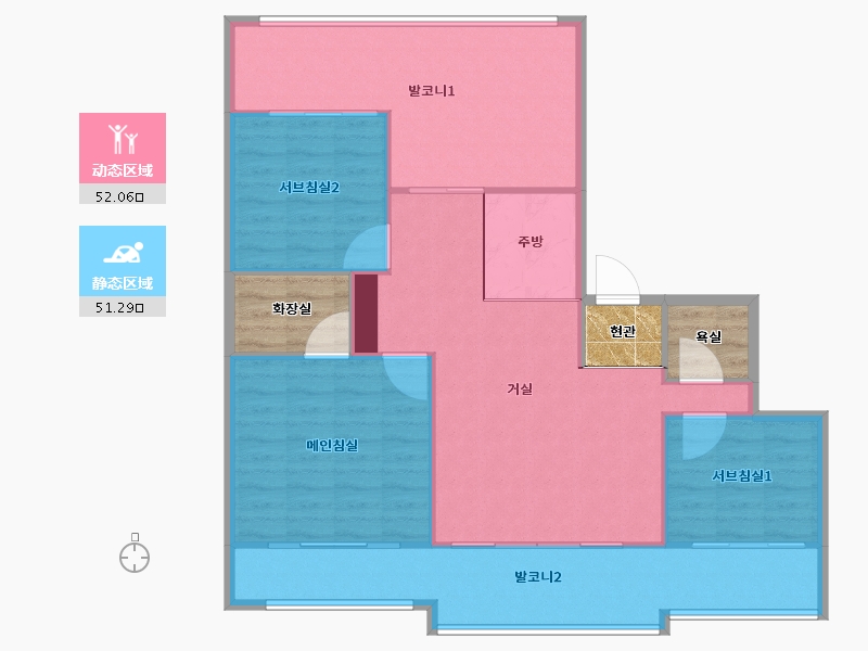 경기도-용인시 처인구-예진피렌체빌리지3차-104.21-户型库-动静分区