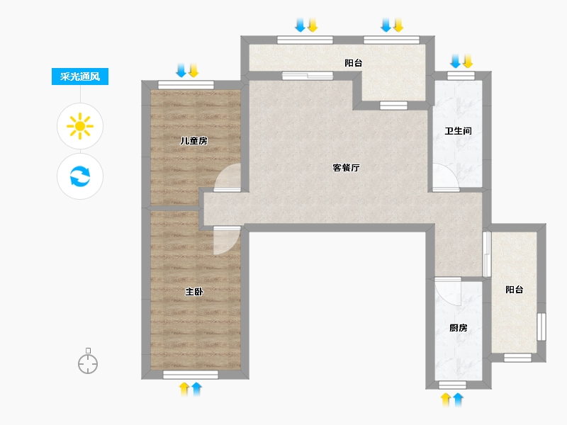 广东省-清远市-新城雅居-98.00-户型库-采光通风