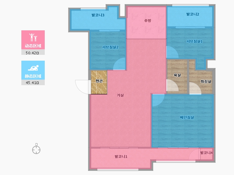 경기도-수원시 권선구-삼정-98.09-户型库-动静分区