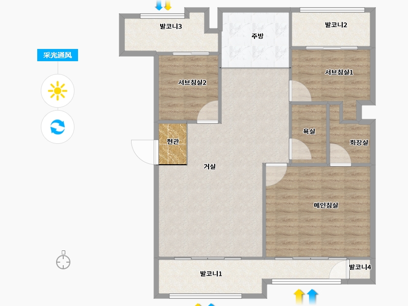 경기도-수원시 권선구-삼정-98.09-户型库-采光通风