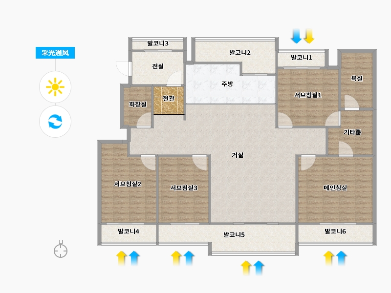 경기도-용인시 기흥구-민속마을현대모닝사이드-179.97-户型库-采光通风