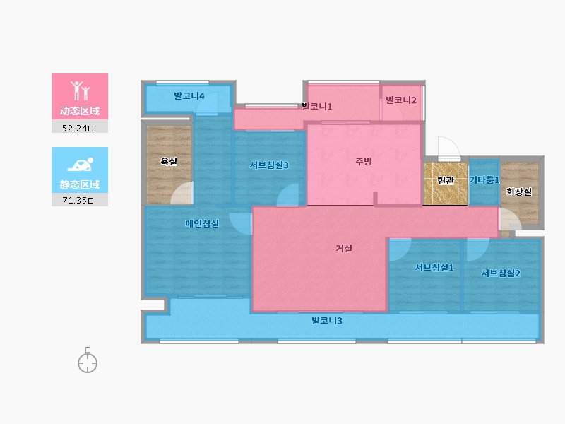 경기도-수원시 영통구-래미안영통마크원2단지-126.80-户型库-动静分区