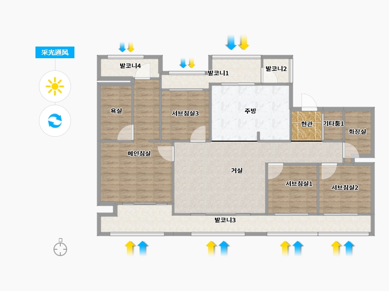 경기도-수원시 영통구-래미안영통마크원2단지-126.80-户型库-采光通风