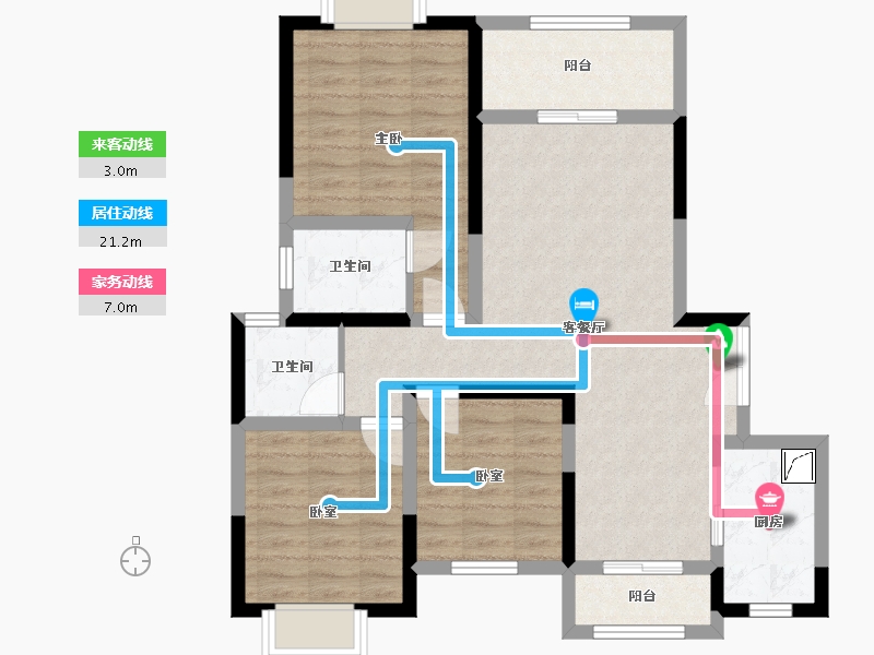 江西省-赣州市-典雅苑-97.72-户型库-动静线