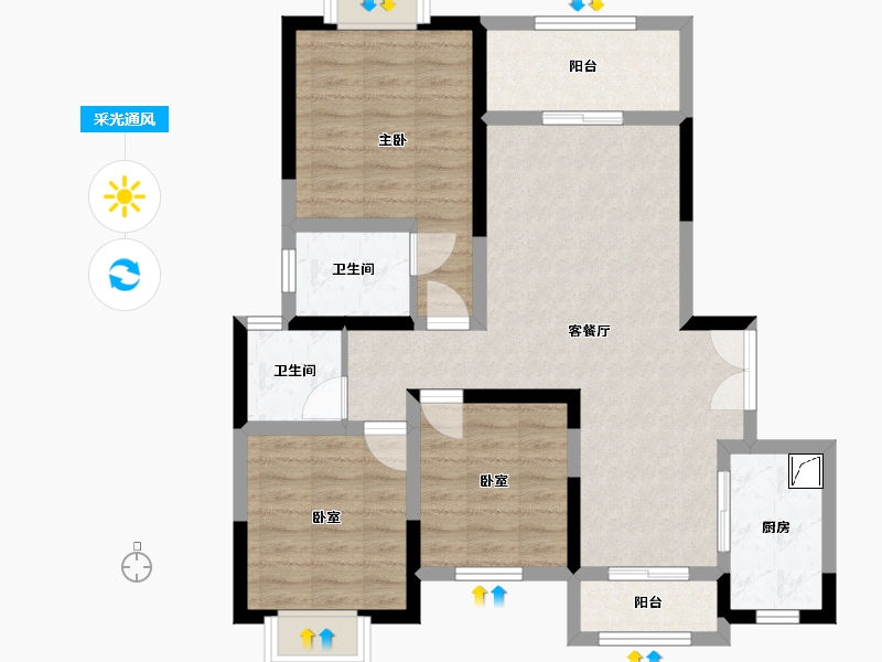 江西省-赣州市-典雅苑-97.72-户型库-采光通风