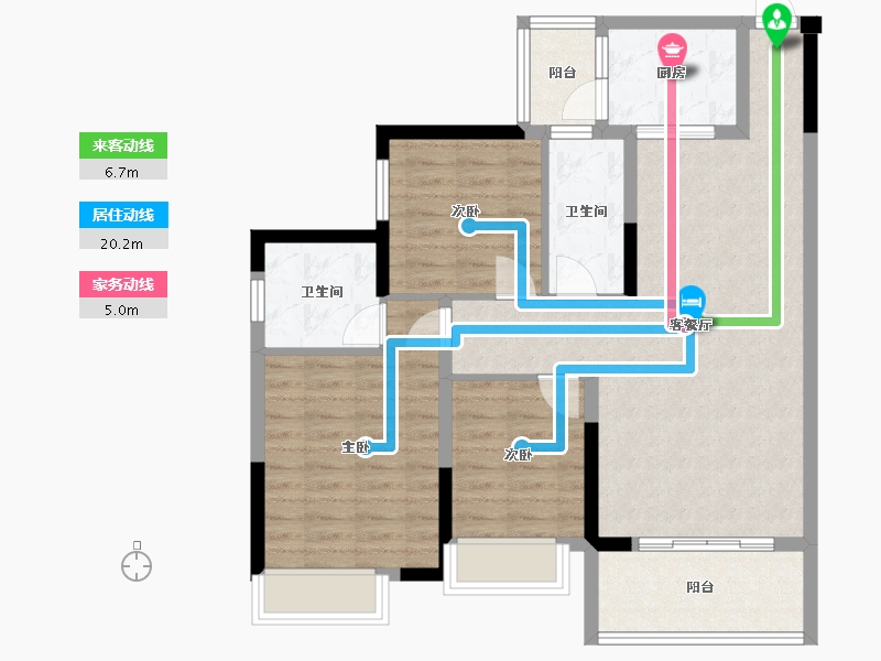 四川省-巴中市-巴中市北辰阳光-105.00-户型库-动静线