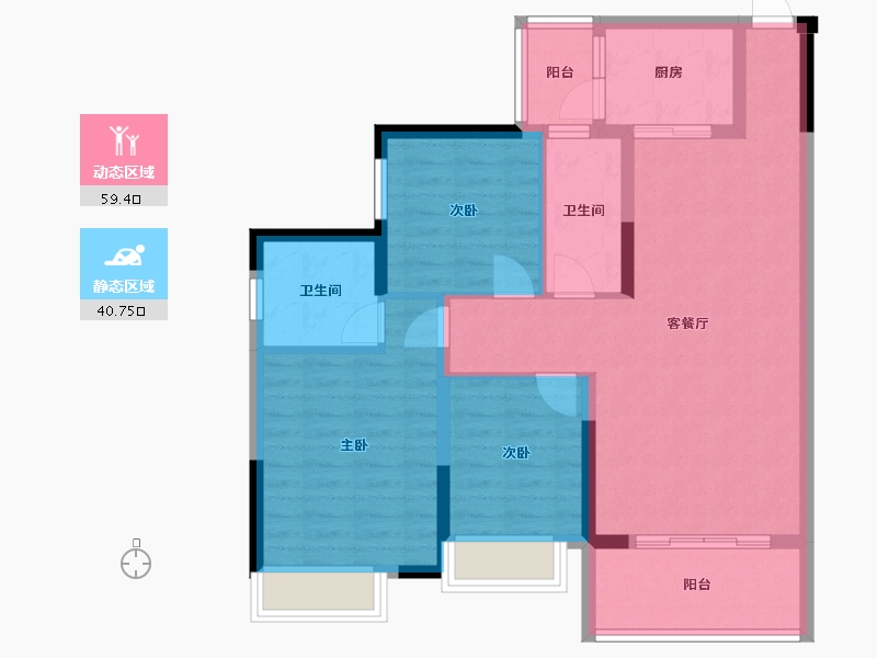 四川省-巴中市-巴中市北辰阳光-105.00-户型库-动静分区