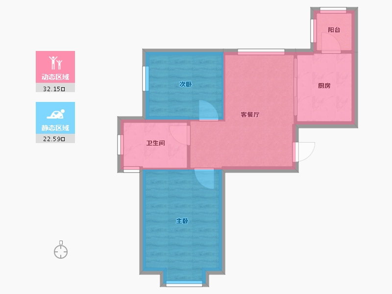 天津-天津市-兰江新苑-47.00-户型库-动静分区