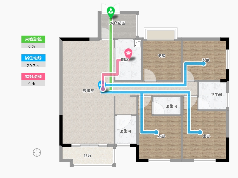 广西壮族自治区-百色市-碧水天和-130.00-户型库-动静线