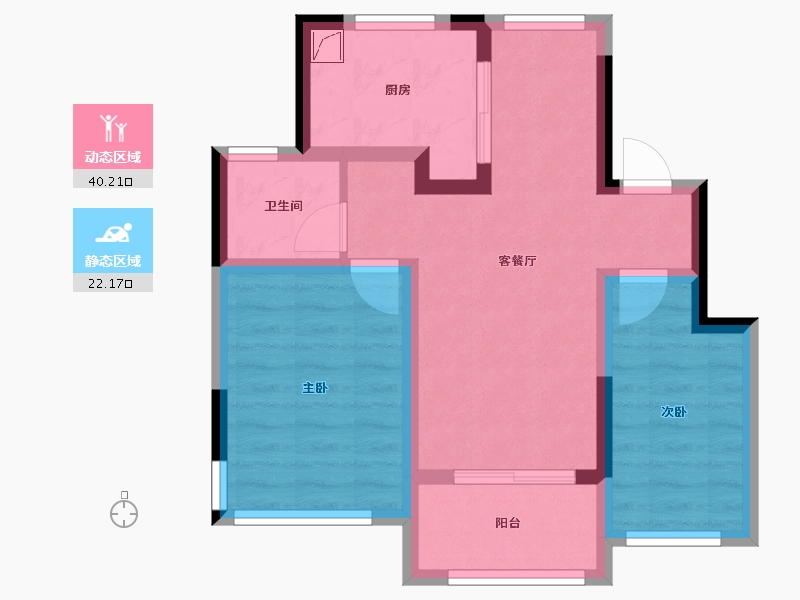 上海-上海市-招商虹桥公馆二期-61.00-户型库-动静分区