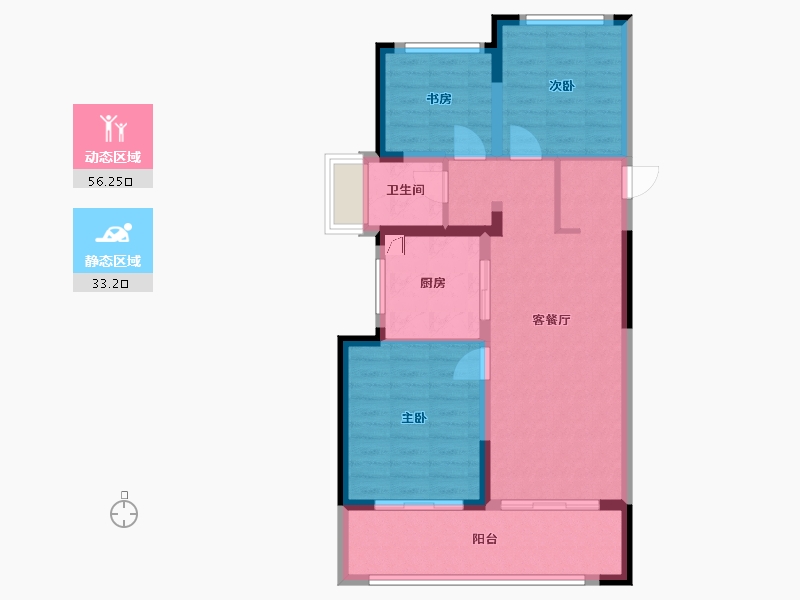 安徽省-阜阳市-融创城-80.00-户型库-动静分区