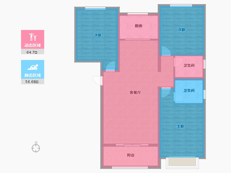 河北省-衡水市-上东区-108.00-户型库-动静分区