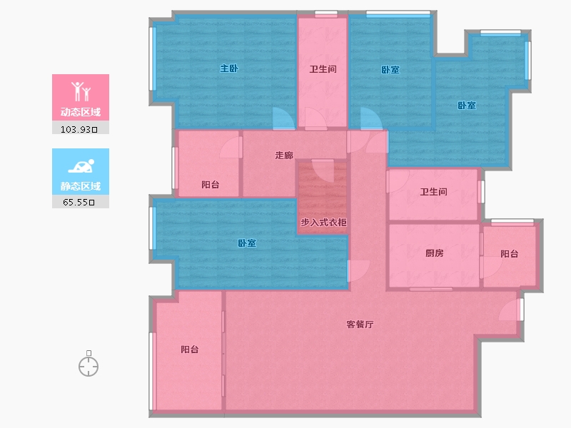 重庆-重庆市-长嘉汇-4期-154.00-户型库-动静分区