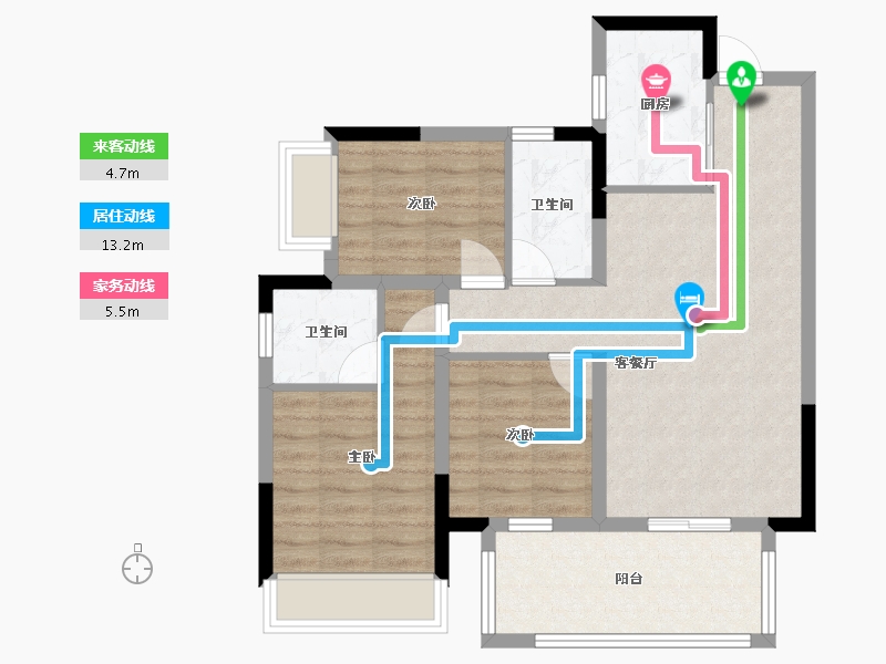 广西壮族自治区-南宁市-阳光城檀悦-95.00-户型库-动静线