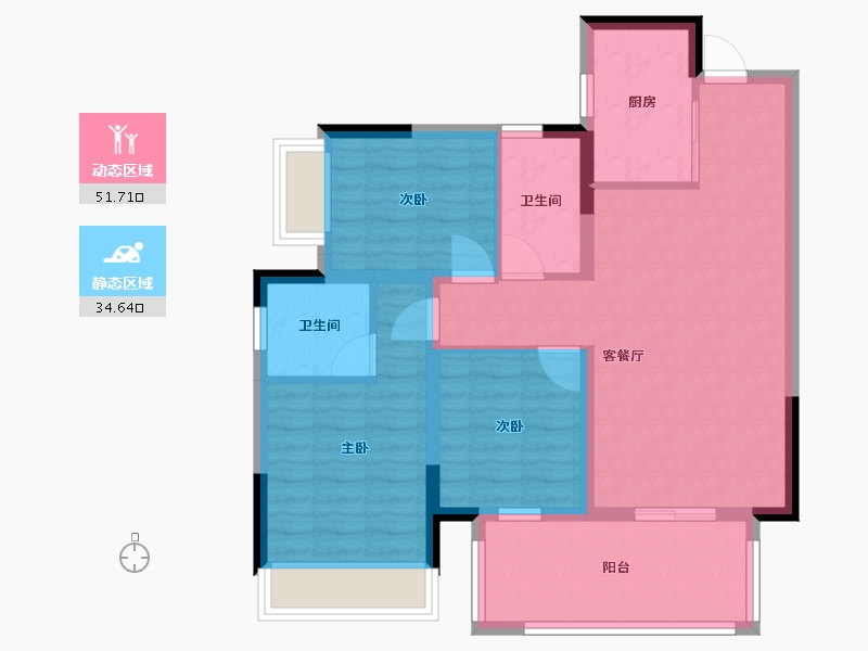 广西壮族自治区-南宁市-阳光城檀悦-95.00-户型库-动静分区