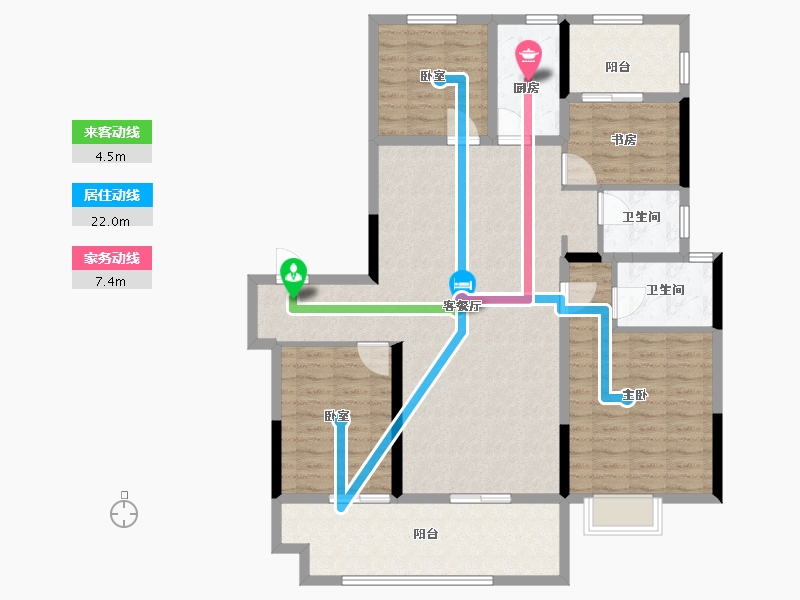 山东省-临沂市-龙城公馆-122.40-户型库-动静线