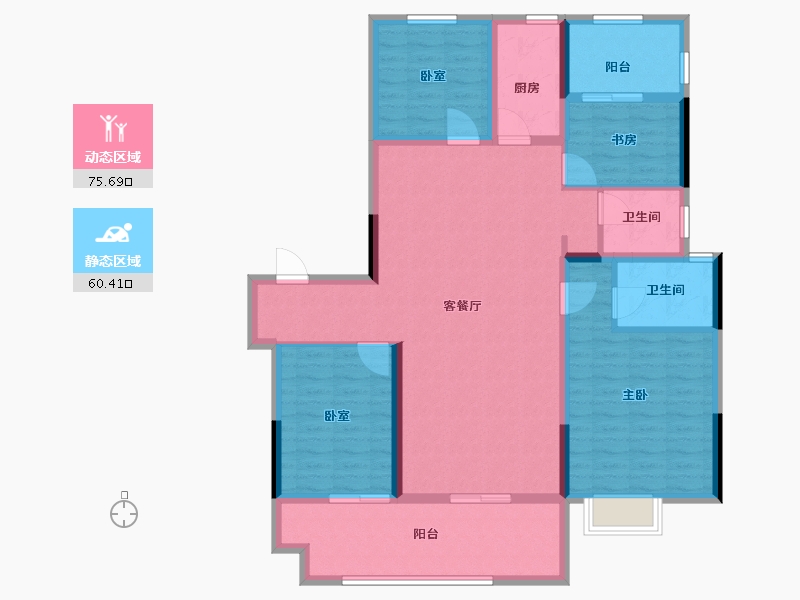 山东省-临沂市-龙城公馆-122.40-户型库-动静分区