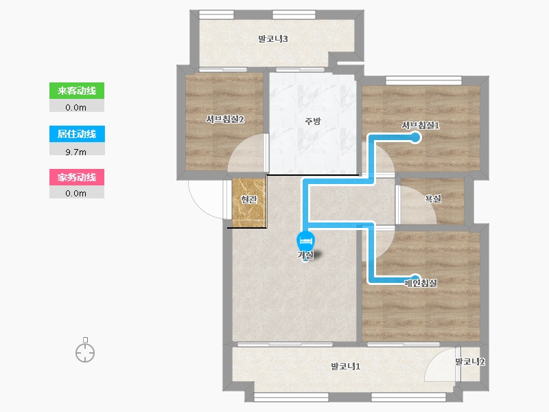 경기도-성남시 분당구-샛별삼부-44.56-户型库-动静线