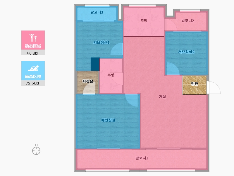 경기도-성남시 분당구-청솔유천화인-98.06-户型库-动静分区