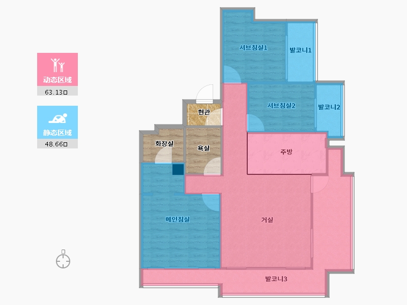 경기도-용인시 기흥구-흥덕우미린레이크포레-113.72-户型库-动静分区