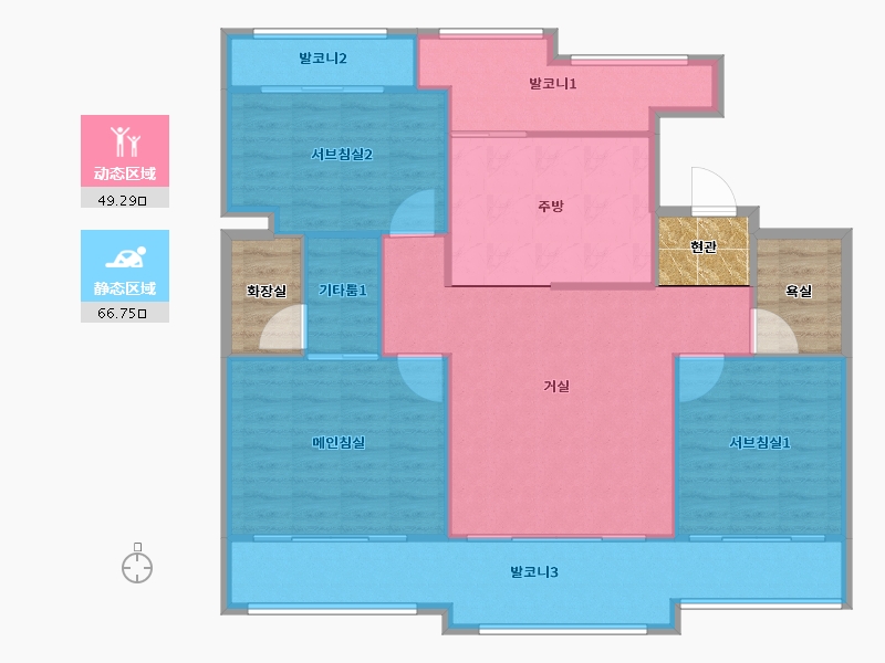 경기도-수원시 영통구-동수원자이1차-118.01-户型库-动静分区