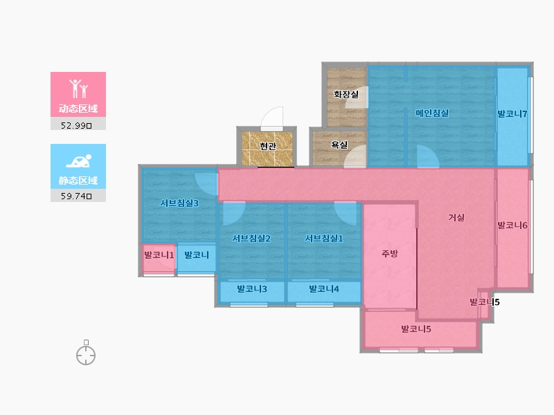 경기도-수원시 영통구-광교호수마을참누리레이크-113.41-户型库-动静分区