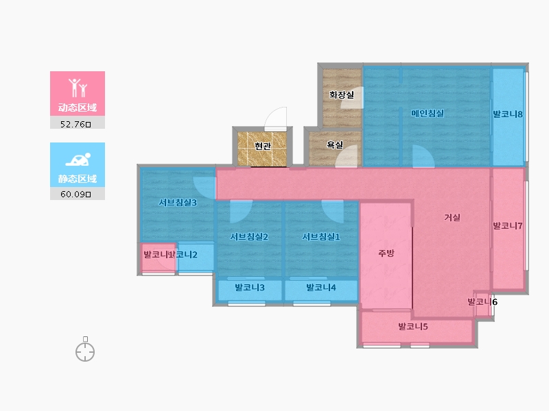 경기도-수원시 영통구-광교호수마을참누리레이크-113.27-户型库-动静分区