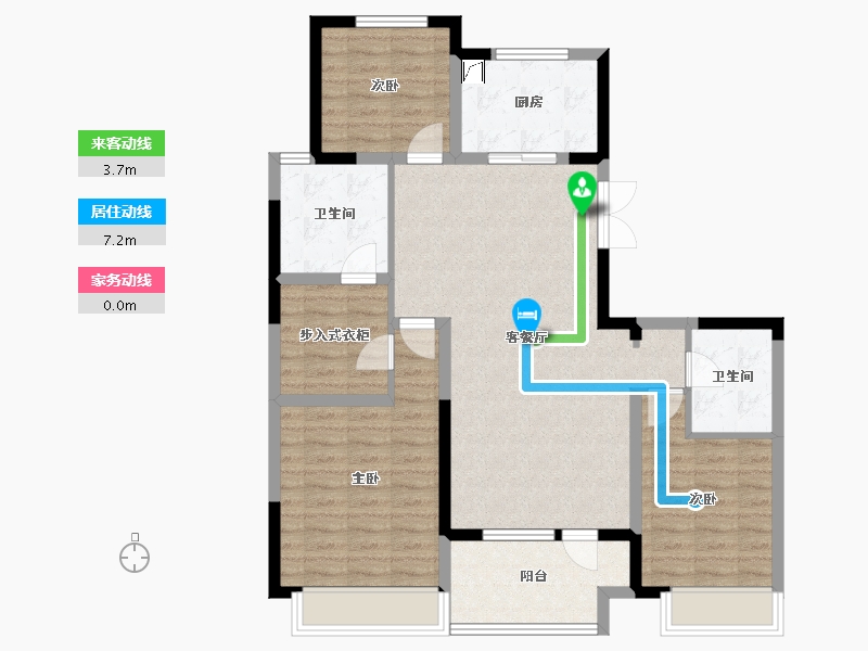 山东省-临沂市-辰坤名门-100.00-户型库-动静线