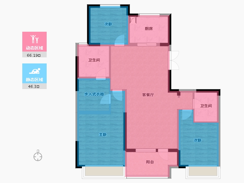 山东省-临沂市-辰坤名门-100.00-户型库-动静分区