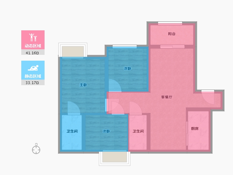 福建省-厦门市-金茂·厦门国际社区-65.60-户型库-动静分区