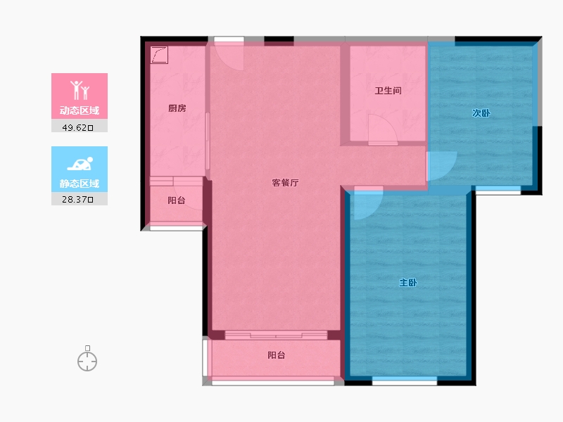 河南省-商丘市-归德东苑-80.00-户型库-动静分区