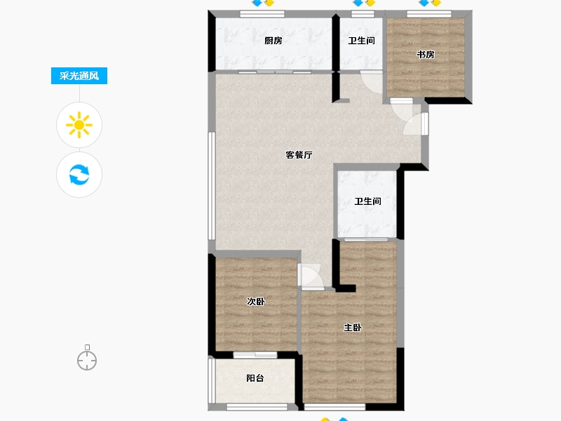 山东省-日照市-金港华府-96.00-户型库-采光通风