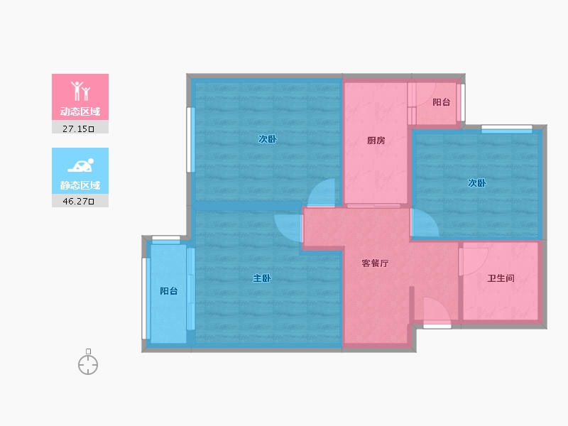 北京-北京市-新龙城-77.00-户型库-动静分区