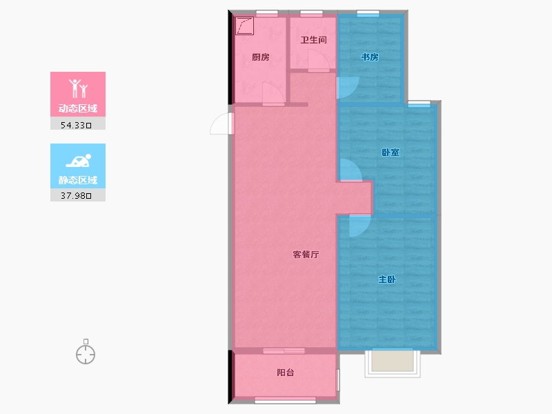 安徽省-阜阳市-蓝山国际-84.00-户型库-动静分区