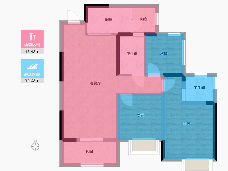 四川省-内江市-邦泰·大悦府 -99.00-户型库-动静分区