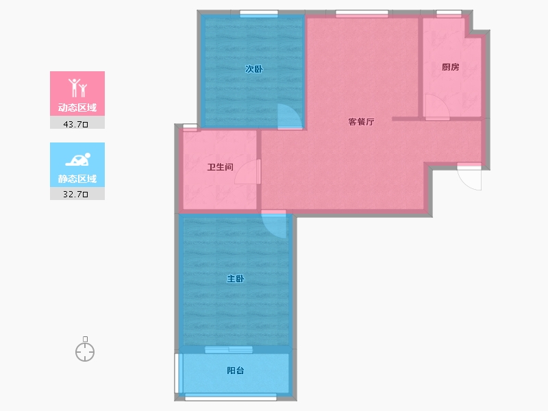 甘肃省-兰州市-东兴佳苑-67.25-户型库-动静分区