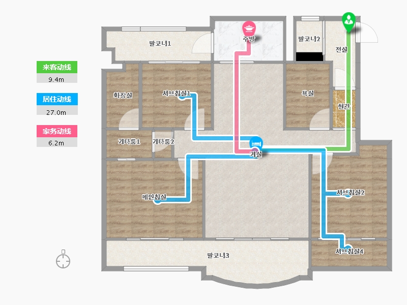 경기도-용인시 기흥구-삼거마을삼성래미안1차-120.16-户型库-动静线