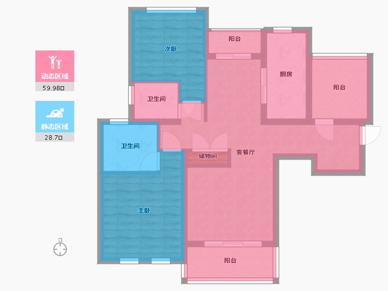 江苏省-苏州市-农房·英伦尊邸-78.00-户型库-动静分区