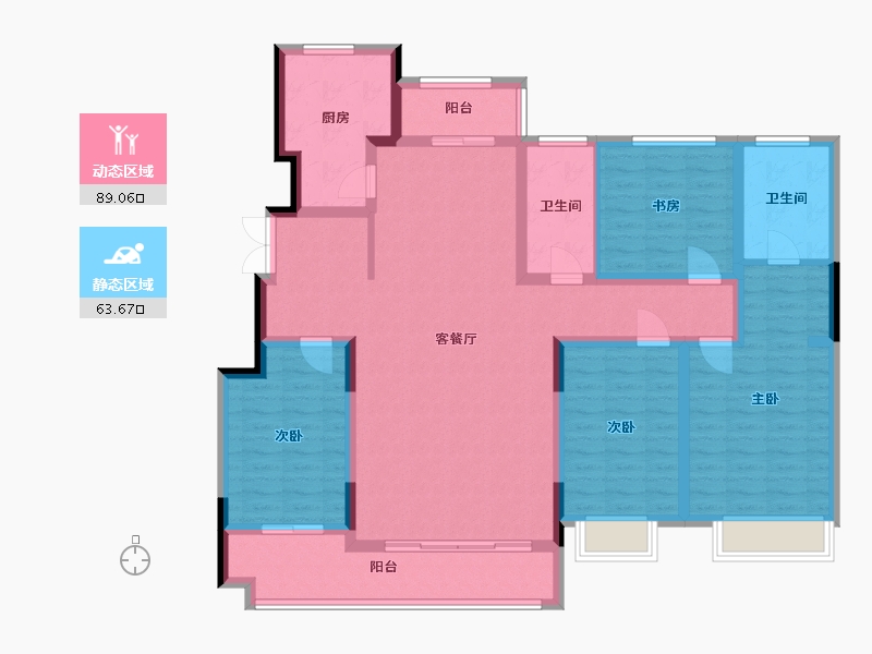 山东省-潍坊市-盛唐悦府(曜阳)-150.00-户型库-动静分区