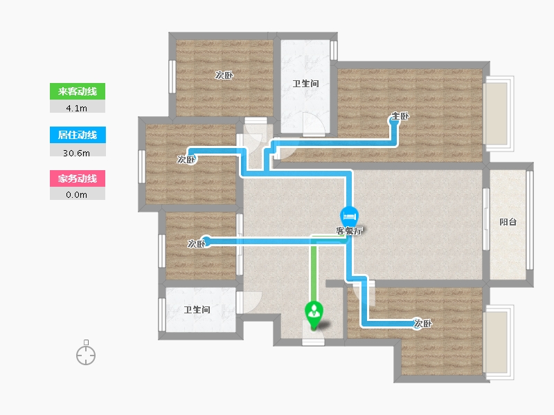 陕西省-渭南市-隆基泰和紫金府-111.00-户型库-动静线