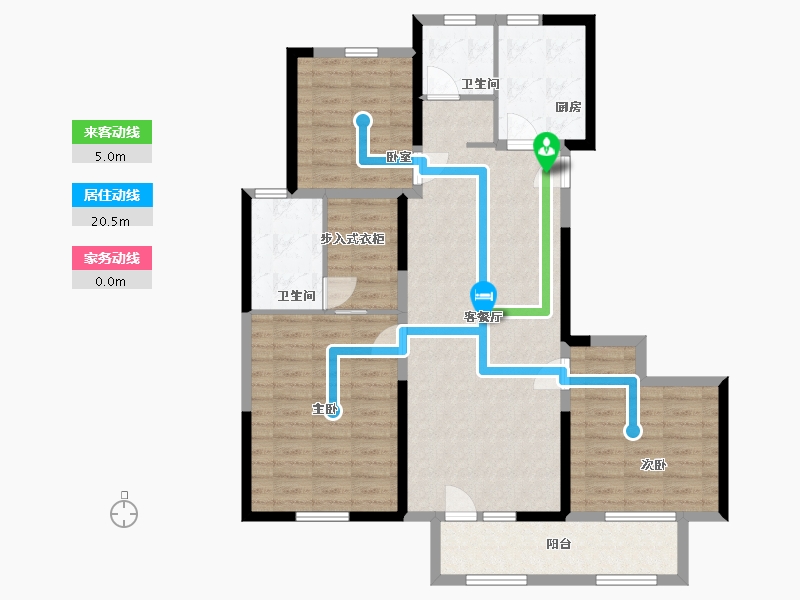 山东省-济宁市-金色兰庭·香堤-106.00-户型库-动静线