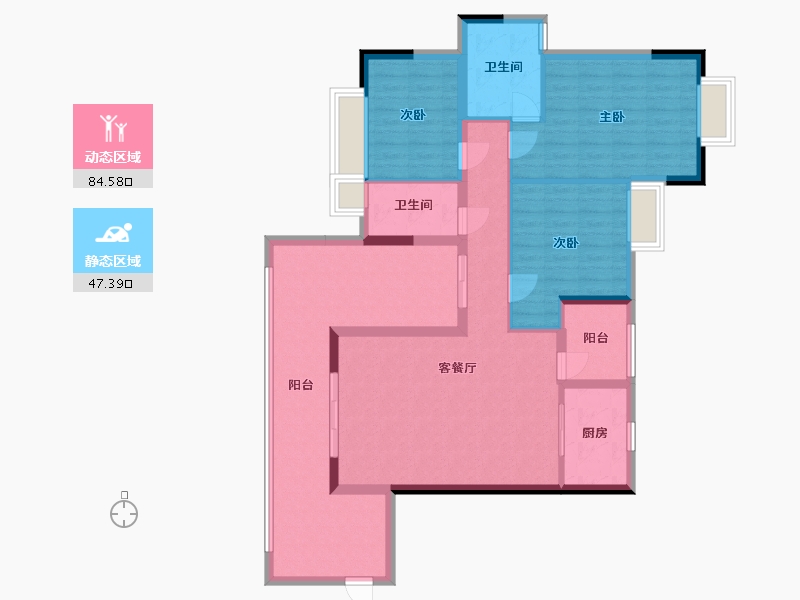 广东省-珠海市-岭南世家荣景园-101.00-户型库-动静分区