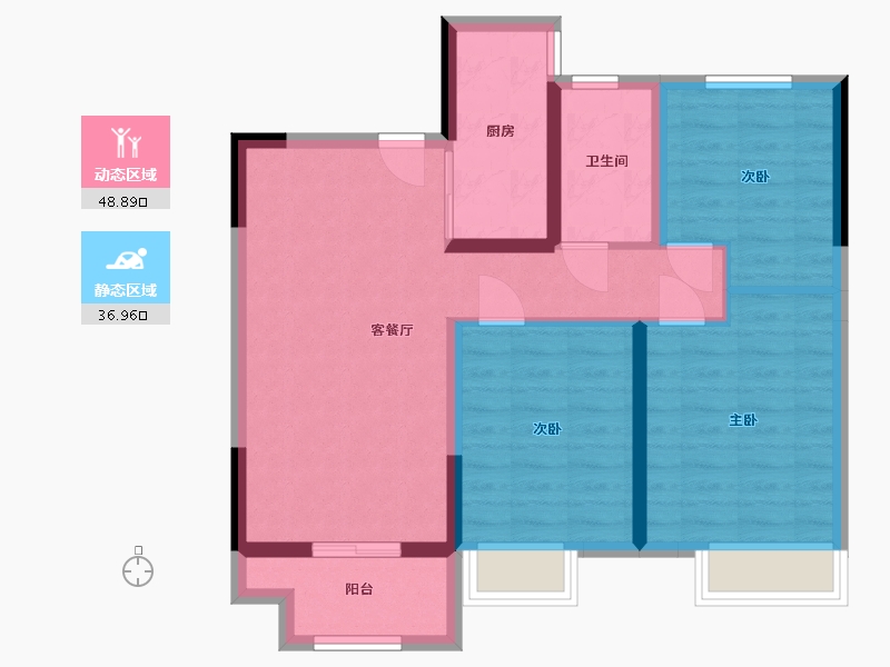 河南省-郑州市-金科御府-88.00-户型库-动静分区